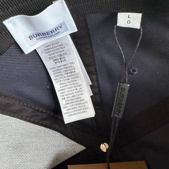 Burberry Embroidered Baseball Cap — Navy/Orange NWT - Picture 5 of 6